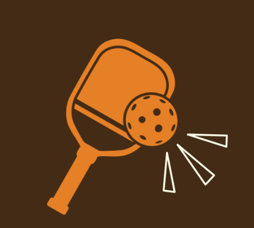 Pickleball logo image of a paddle and ball